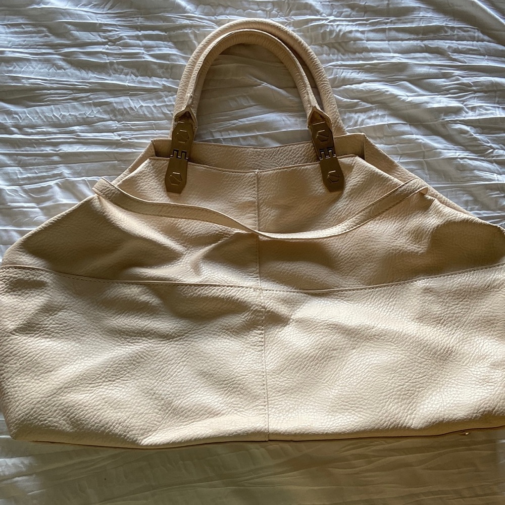 Large TopShop bag in pale pink.